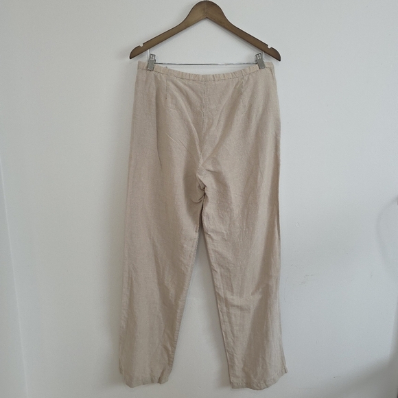 Vintage Cotton Ginny Low Rise Linen Blend Loose Fitting  Drawstring Pants - Picture 5 of 7